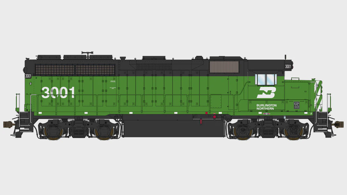 Class One Model Works HO EMD GP40 1A3 - DCC & SOUND - BURLINGTON NORTHERN 3001