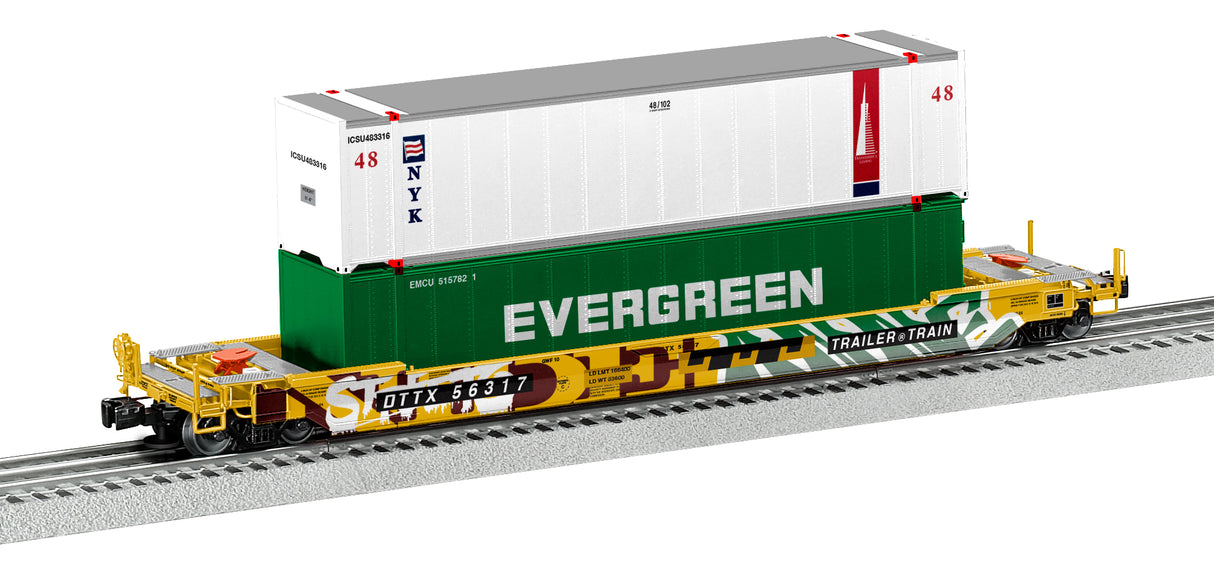 Lionel O Husky Stack Trailer Train #56317 w/graffiti - LNL2226602