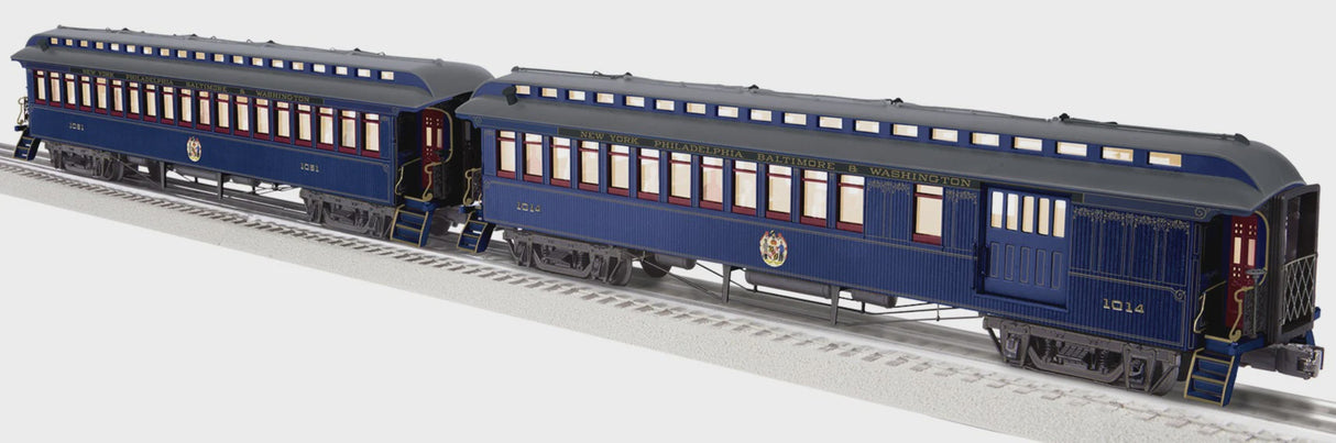 Lionel 2427560 - Royal Blue Wood Passenger Car (2-Pack) Set B