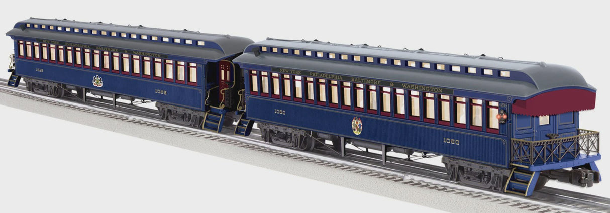 Lionel 2427570 - Royal Blue Wood Passenger Car (2-Pack) Set C