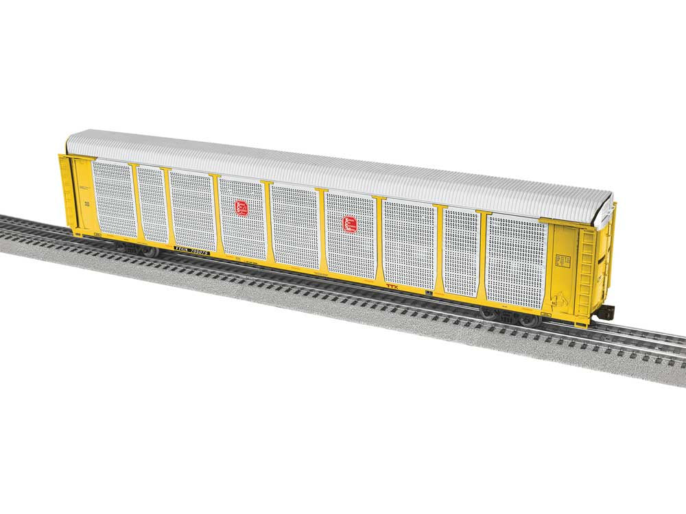 Lionel 2526480 89' Enclosed Auto Carrier - 3-Rail - Ready to Run -- Kansas City Southern #705075 (silver, yellow, black)