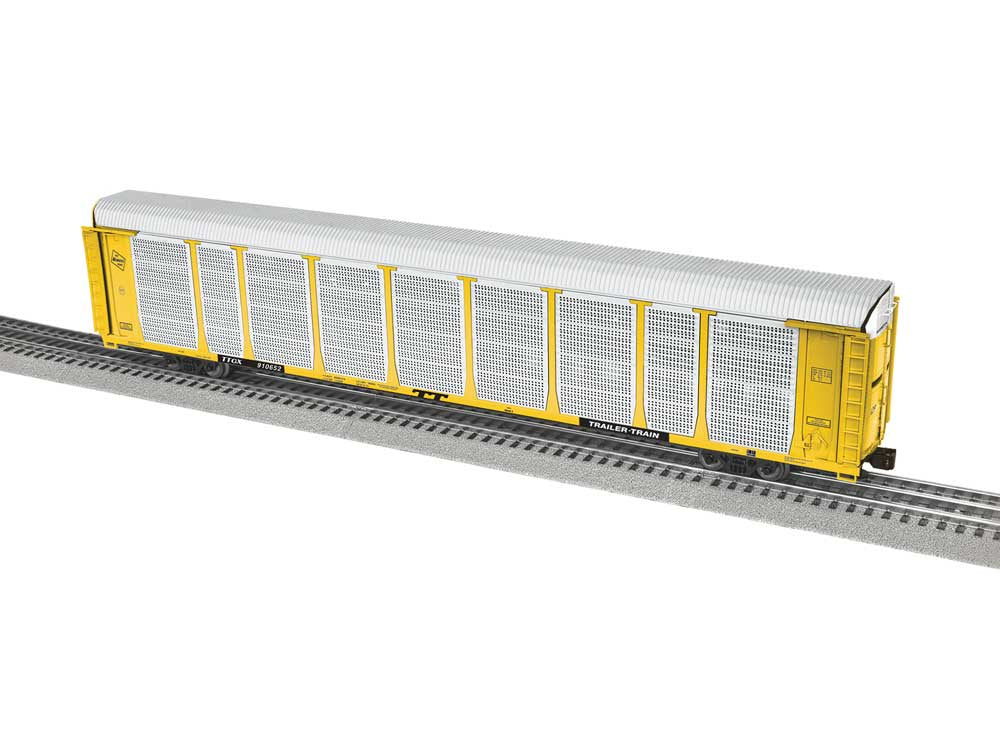 Lionel 2526500 	89' Enclosed Auto Carrier - 3-Rail - Ready to Run -- Milwaukee Road #910652 (silver, yellow, black)