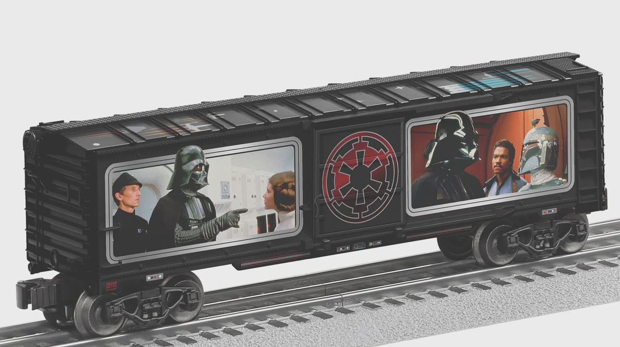 Lionel 2528240 Steel Boxcar - 3-Rail - Ready to Run -- Star Wars(TM) Darth Vader (black, Full-Color Sides)