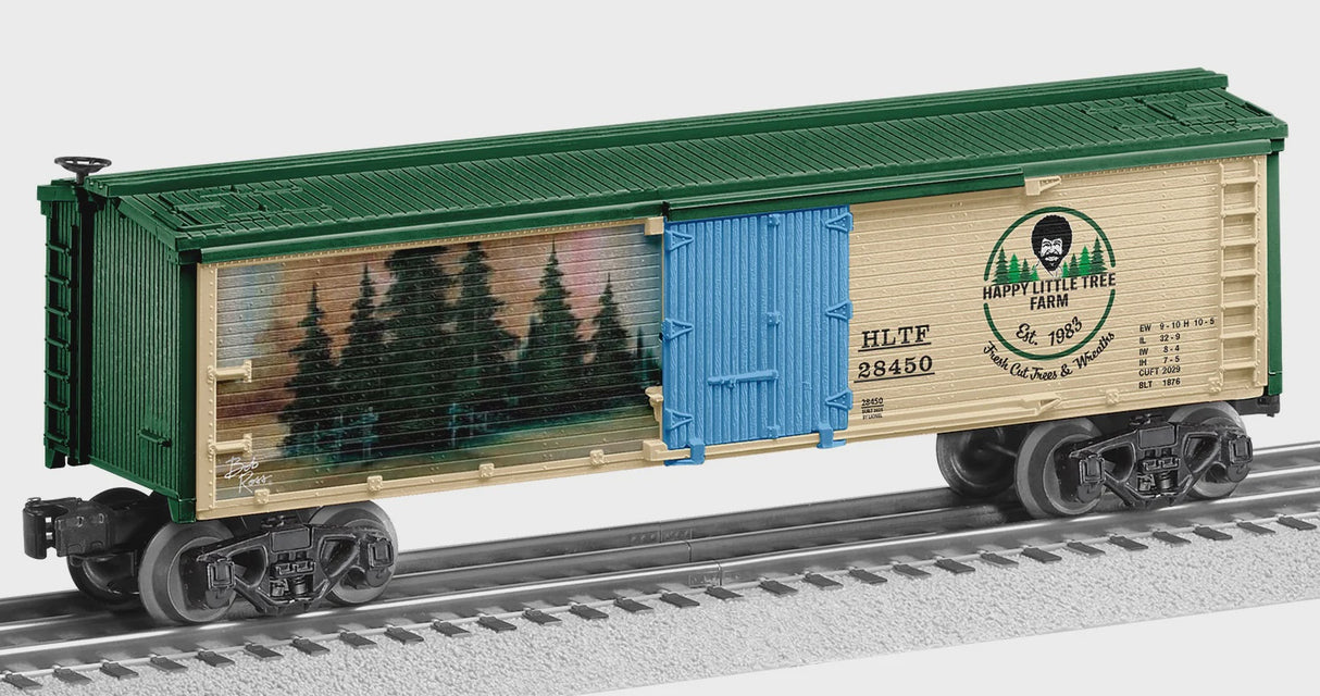 Lionel 2528450 Wood Reefer w/Horizontal Siding - 3-Rail - Ready to Run -- Bob Ross (Happy Tree Farm full color)