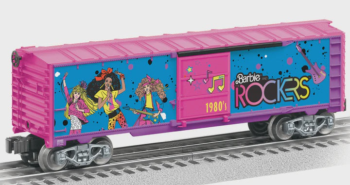 Lionel 2528460 Steel Boxcar - 3-Rail - Ready to Run -- Barbie(TM) 1980s (pink, blue)