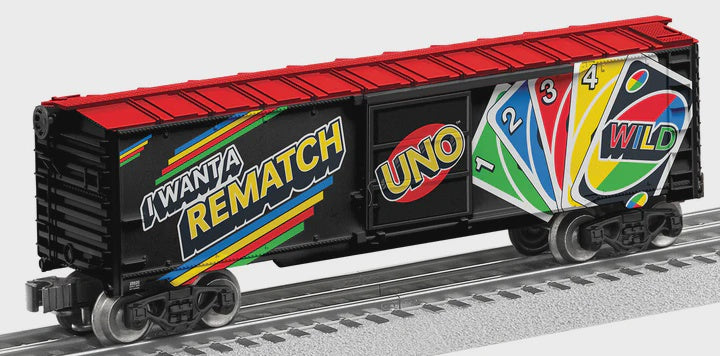 Lionel 2528820 Steel Boxcar - 3-Rail - Ready to Run -- Uno(TM) (black, red)