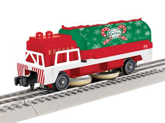 Lionel 2528850 Operating Track Cleaning Car - Ready to Run - 3-Rail -- North Pole Central (green, red, white)