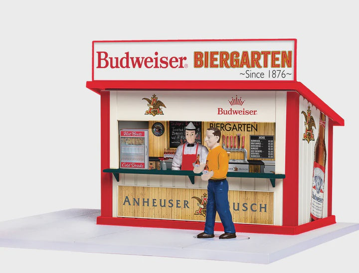 Lionel 2529180 Concession Stand w/LED Lights -- Kit - Anheuser Busch Budweiser 8-1/2 x 6-1/2 x 5"  21.6 x 16.5 x 12.7cm