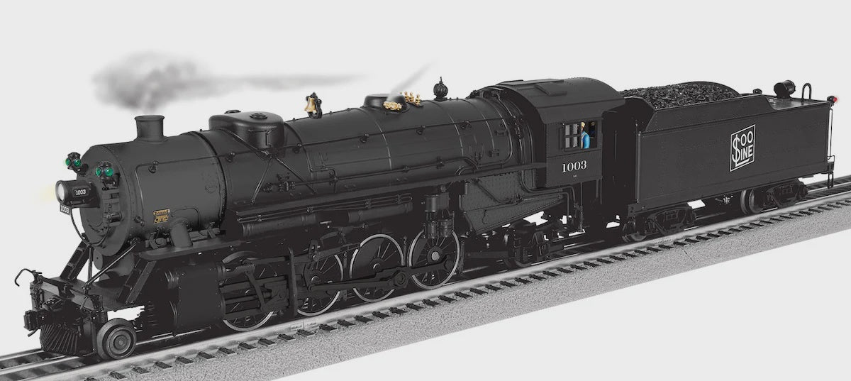 Lionel 2531120 O-Scale USRA 2-8-2 Heavy Mikado - 3-Rail w/Legacy Sound, Control & Smoke -- Soo Line #1003 (black, graphite)