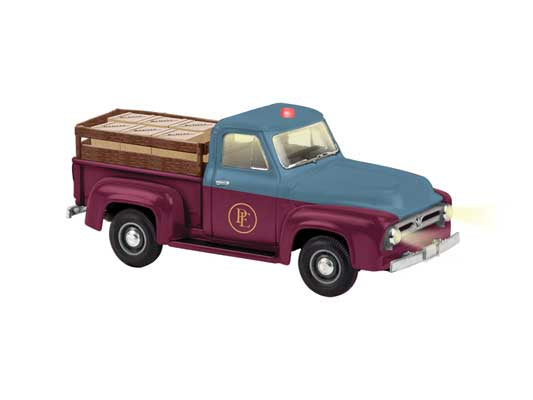 Lionel 2535100 Operating Vintage Pickup Truck with Crate Load - TMCC Control -- The Polar Express(TM) (maroon,, blue)