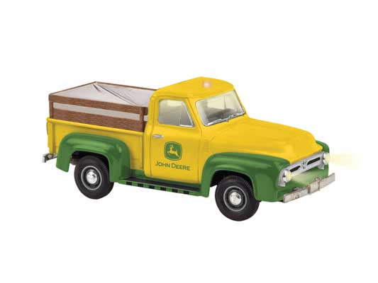 Lionel 2535130 Operating Vintage Pickup Truck with Tarp - TMCC Control -- John Deere (yellow, green)