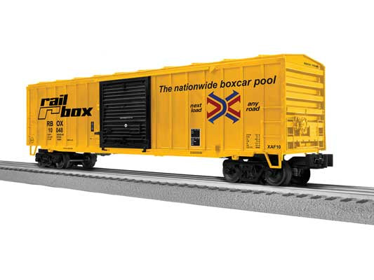 Lionel 2542291 O 	ACF 50' Boxcar - 3-Rail - Ready to Run -- Railbox #10048 (yellow, black)