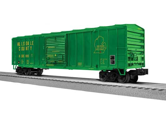 Lionel 2542310 O 	ACF 50' Boxcar - 3-Rail - Ready to Run -- Hillsdale County #805 (green, yellow)