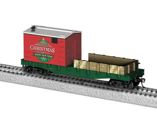Lionel HO Work Caboose - Ready to Run -- Christmas #54350 (green, red, gold)