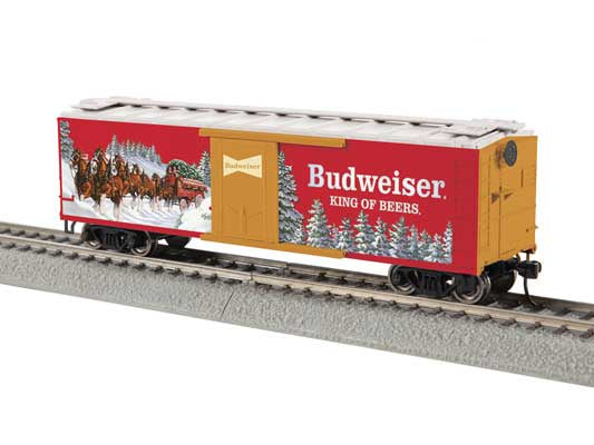 Lionel HO 40' Steel Ice Reefer - Ready to Run -- Anheuser Busch Clydesdales (red, yellow)