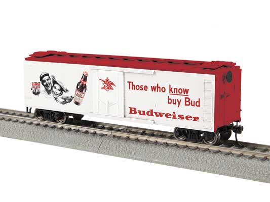 Lionel HO 40' Steel Ice Reefer - Ready to Run -- Budweiser (Those Who Know, white, red)
