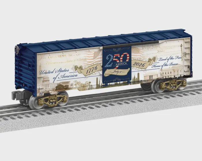 Lionel 2638010 O-Scale RTR America 250th O Gauge MUSA Boxcar
