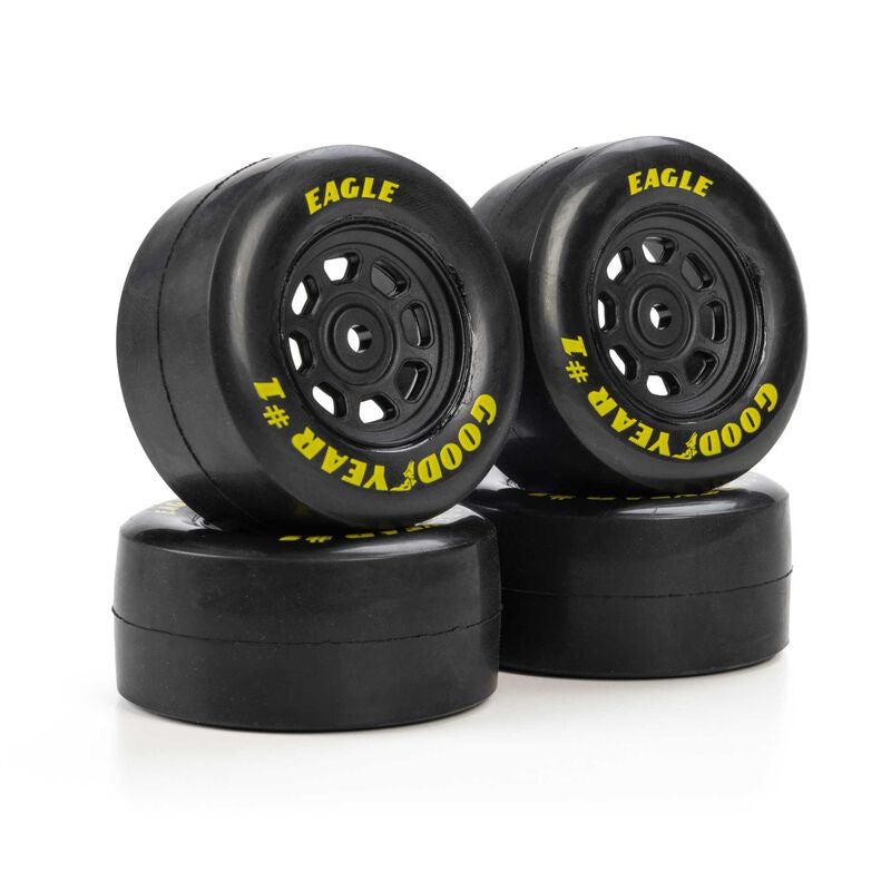 Losi Goodyear Eagle Gen4, Mounted Tires, Stock (4): NASCAR GROM