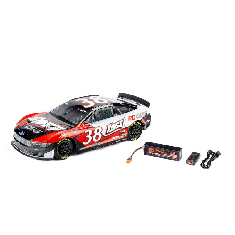 Losi 1/12 Losi NASCAR 2026 Zane Smith No. 38 Ford Mustang (Battery & Charger Included)