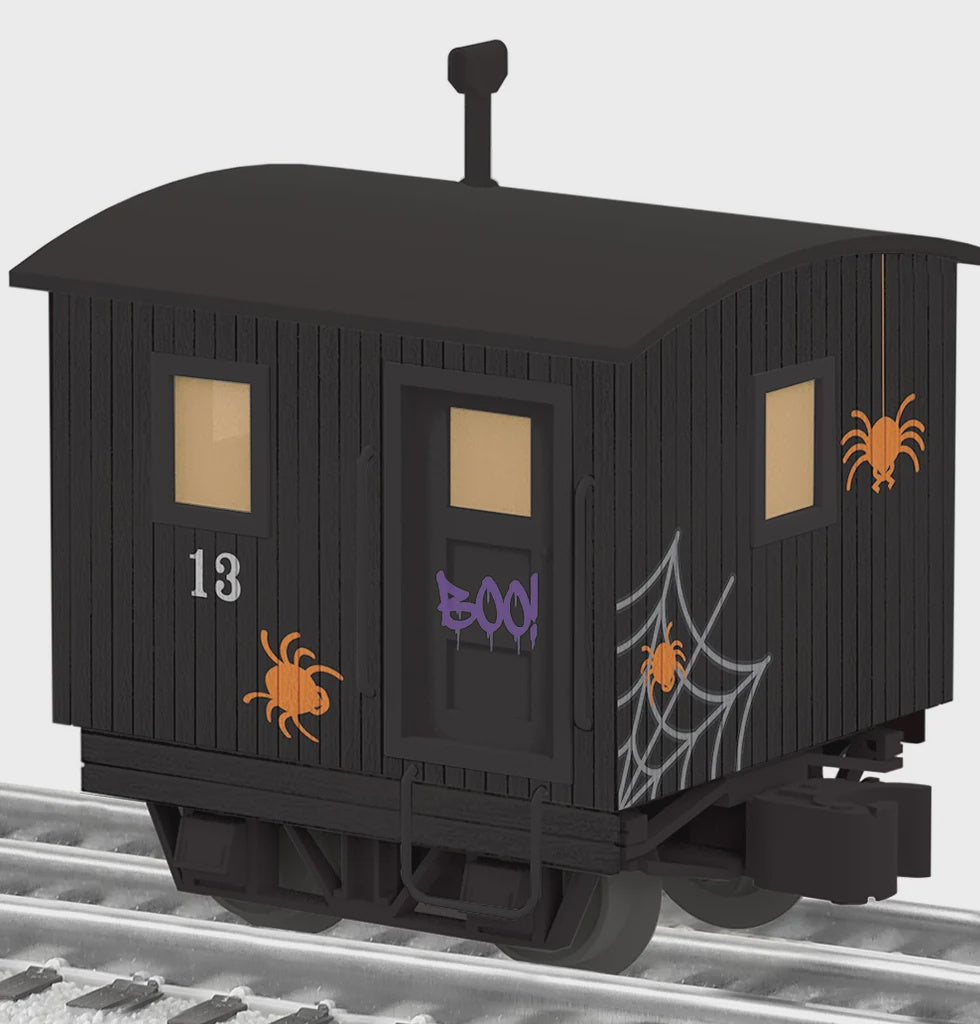 Lionel 2526790 Disconnect Truck Caboose - 3-Rail - Ready to Run -- Halloween (black, orange)