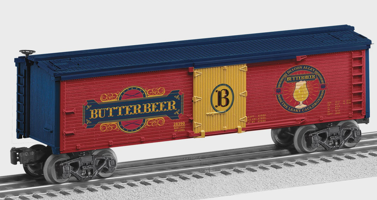 Lionel 2528390 Wood Reefer w/Horizontal Siding - 3-Rail - Ready to Run -- Harry Potter Butterbeer (red, blue, yellow)