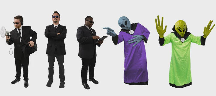 Lionel 2530010 Area 51 Figures -- 3 Human, 2 Aliens