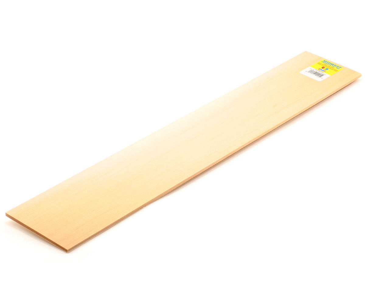Midwest Products Basswood Sheets 3/16x4x24 (1) - MID4405