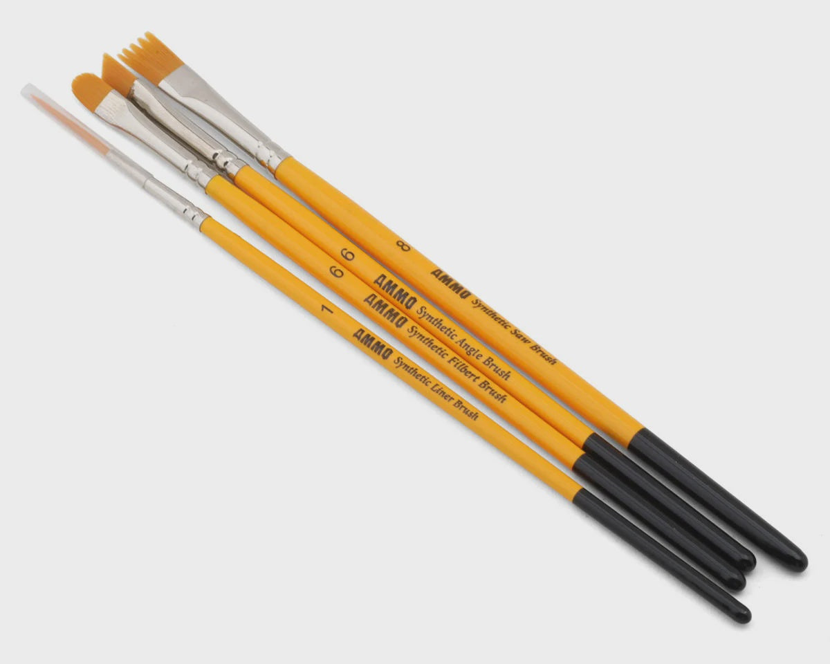 Ammo By Mig Streaking & Vertical Surfaces Synthetic Paint Brush Set