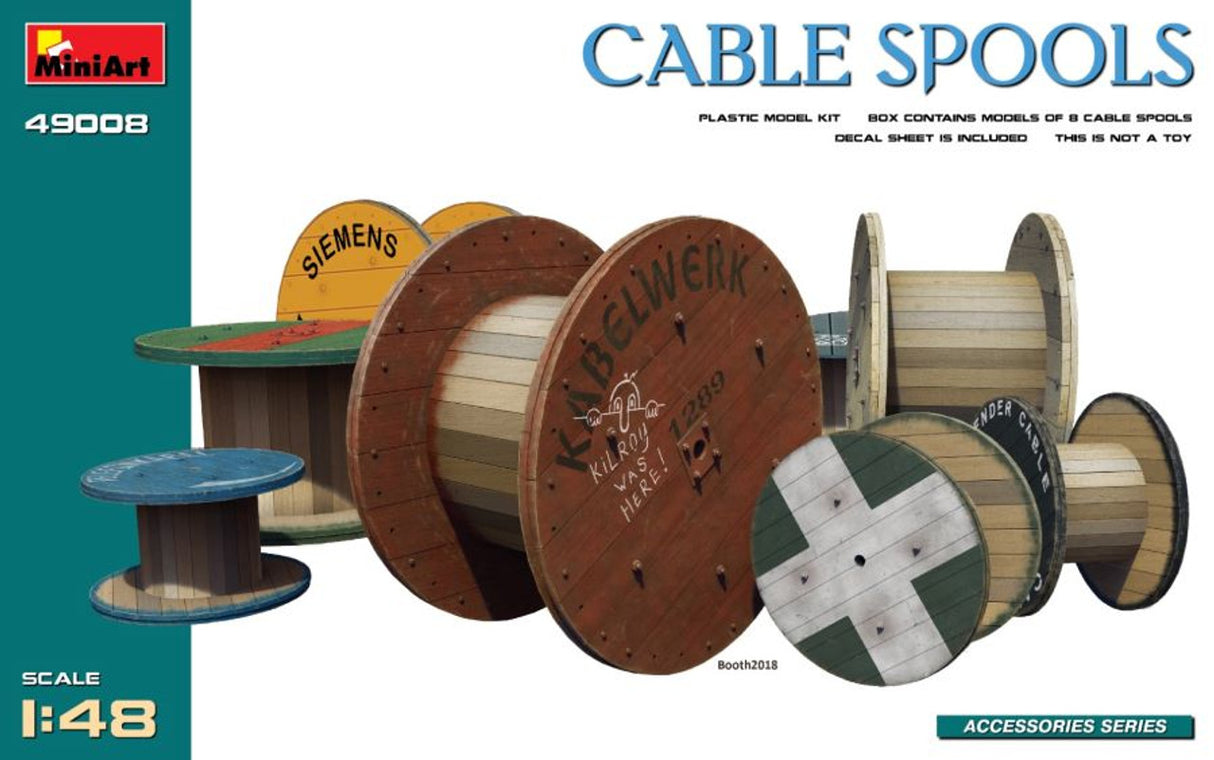 Miniart 1/48 CABLE SPOOLS (8)