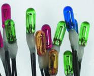 Miniatronics Micro Miniature Lamps - 12V 50mA 2.4mm Diameter -- 5 Each Blue, Green, Red & Yellow pkg(20) - MNT18A1220
