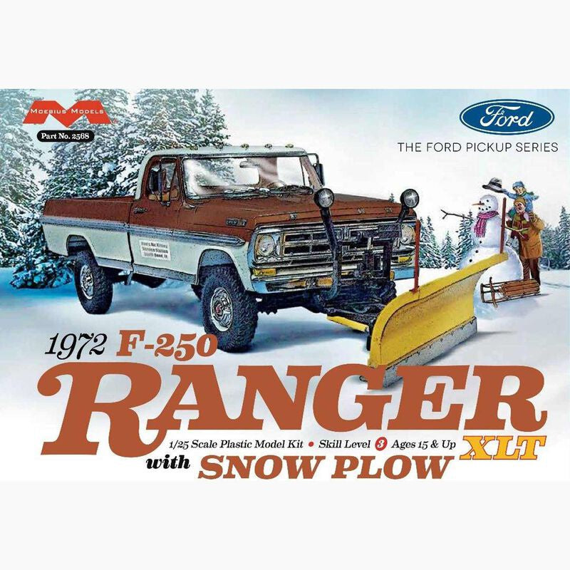 Moebius 1972 Ford F-250 4x4 with Snow Plow - MOE2568