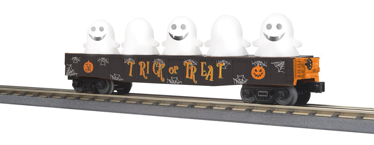 MTH 30-72268 O Halloween Gondola Car w/Flickering Ghosts Black