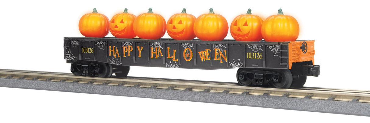 MTH 30-72270 O Halloween Gondola Car w/Flickering Lighted Jack-O-Lanterns