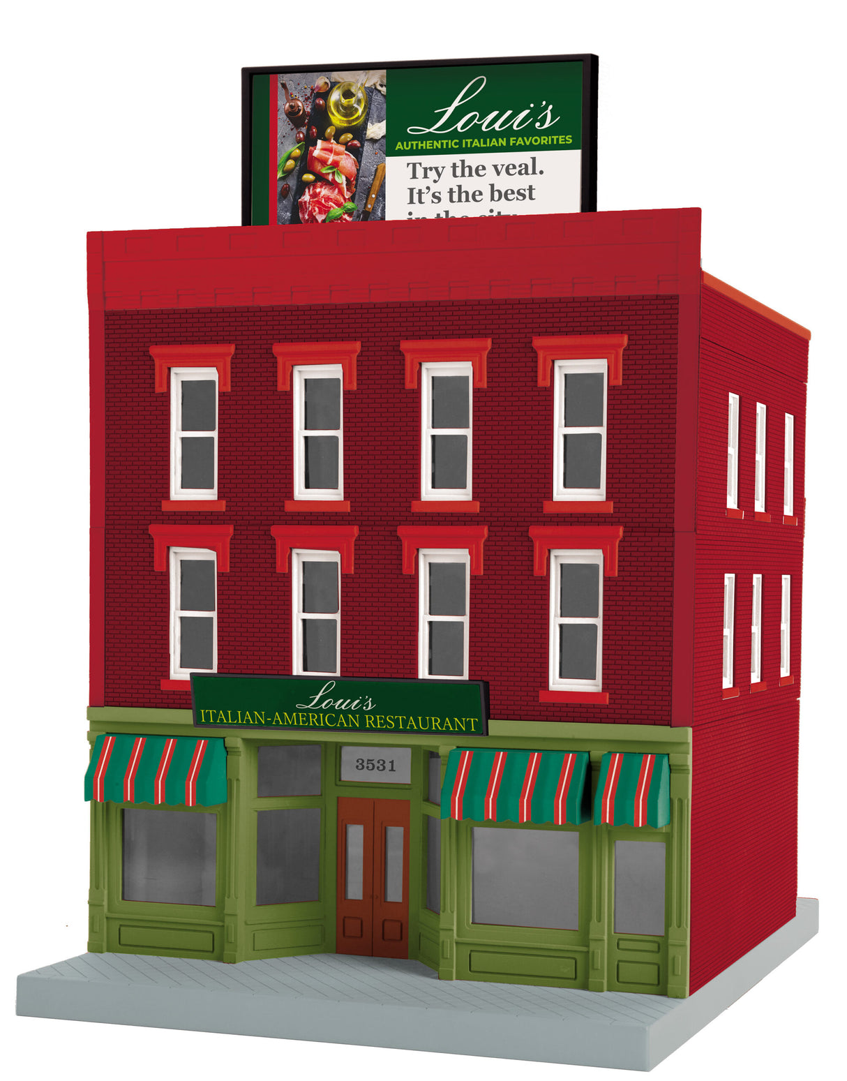 O 3-Story City Building Louis Restaurant