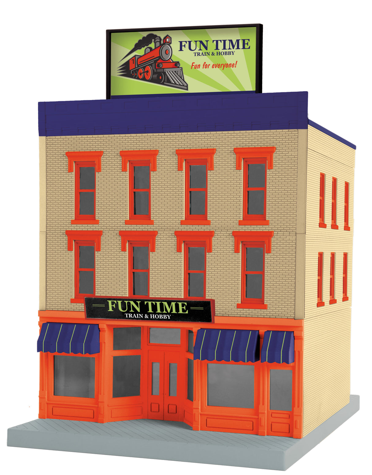 O 3-Story City Building Fun Time Train & Hobby