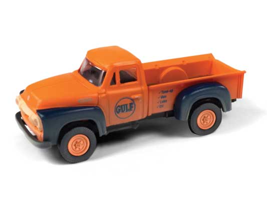 Classic Metal Works HO 1954 Ford Pickup Gulf Oil Orange/Dark Blue - MWI30594