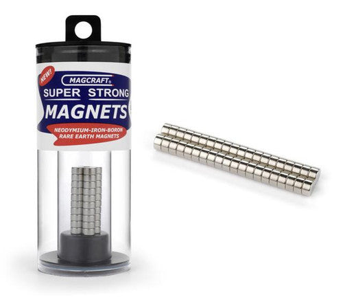 Magcraft Magnets Rare Earth Disc Magnets 1/4"x1/8" (40) - NSN579