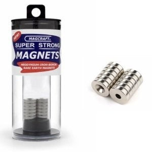 Magcraft Magnets 1/2"X1/7"X1/8" RARE EARTH RING MAGNETS (12) - NSN586
