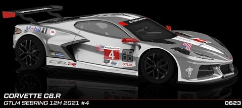 NSR 0623AW 1/32 Corvette C8.R GTLM Sebring 12h 2021 #4 Slot Car