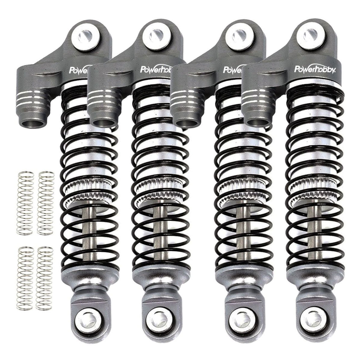 Power Hobby Aluminum 51mm Long Travel Shocks, Grey, for Traxxas TRX-4M - PHBTRX597GREY
