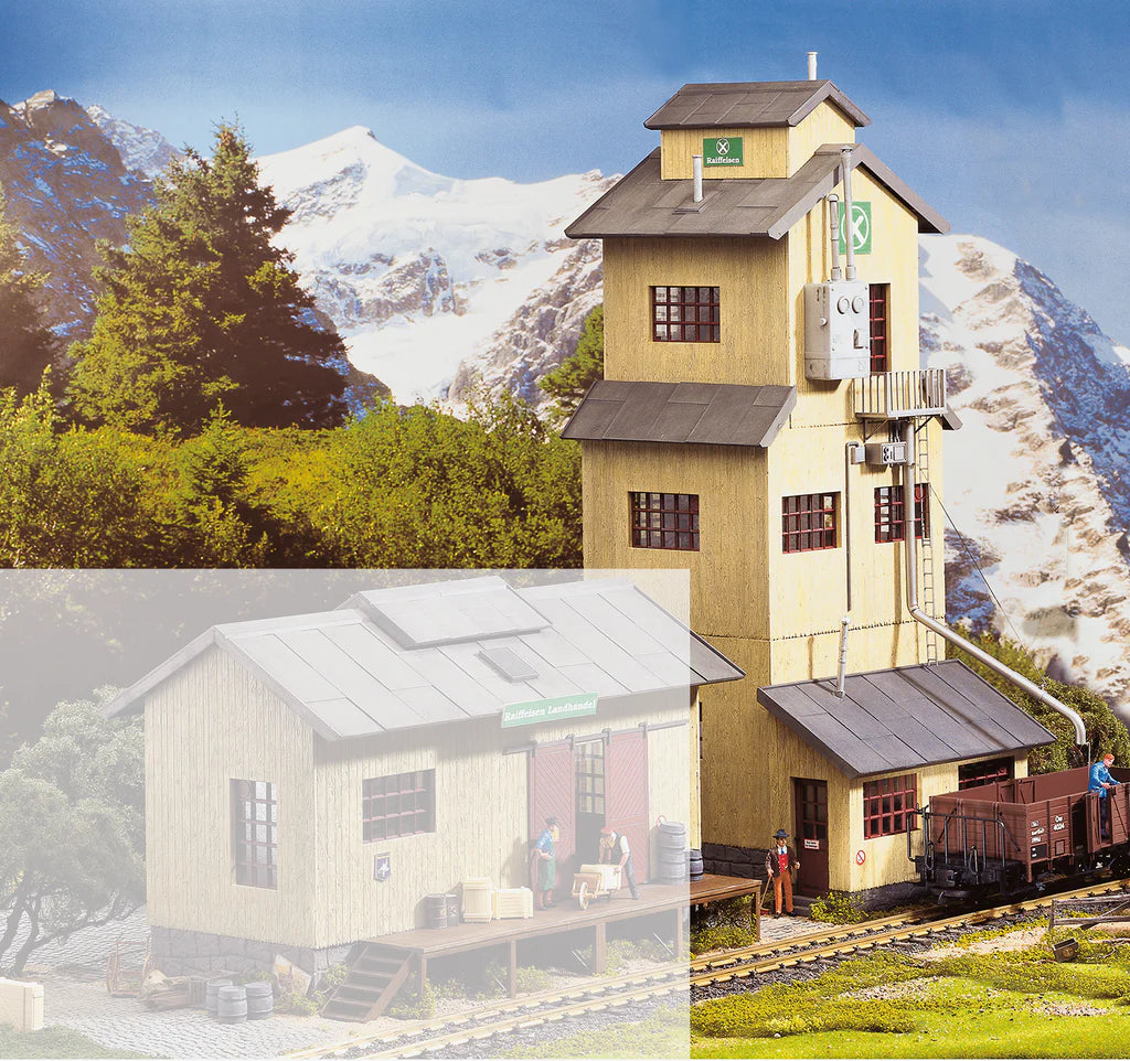 Piko 62035 CoOp Grain Elevator, Building Kit (G-Scale)