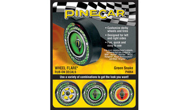 PineCar Wheel Flare, Green Snake - PIN4064
