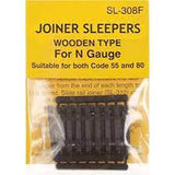 Peco SL-308F N Wooden Railroad Ties - pkg(24) -- Suitable for Both Code 55 and 80