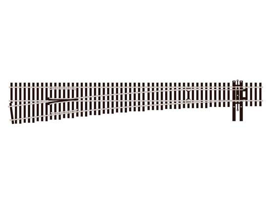 Peco SL-8382 HO North American-Style Code 83 #8 Turnout - Streamline -- Left Hand, Insulfrog
