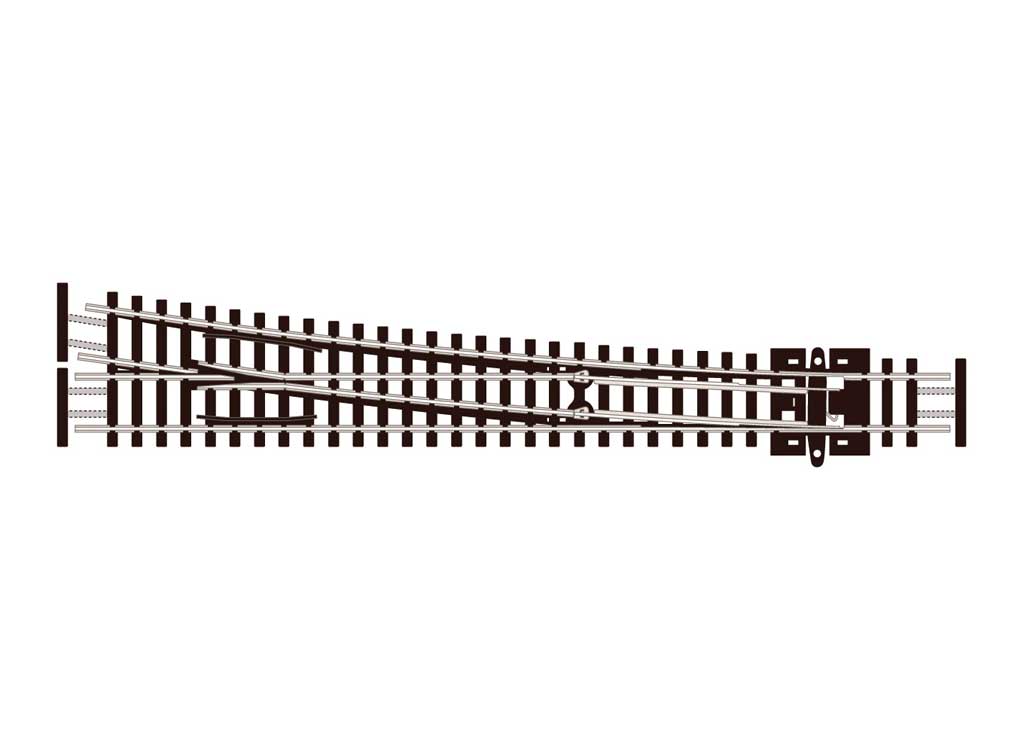 Peco Code 55 #8 Right-Hand Turnout, Long 36" Radius, Electrofrog - PPCSLE388F