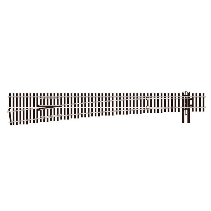 Peco SL-U8382 HO North American-Style Code 83 #8 Turnout - Streamline -- Left Hand - Unifrog