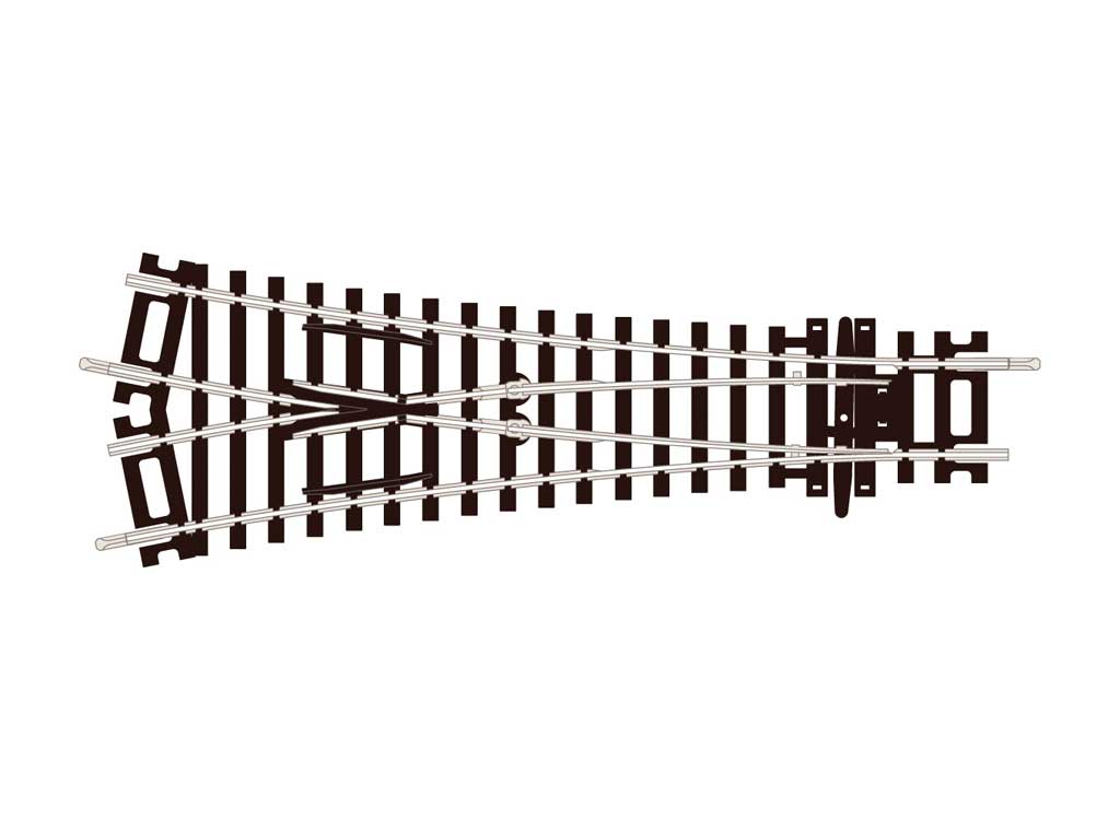 Peco Code 100 Setrack -- Medium-Radius Wye Insulfrog 6-11/16" 170mm Long, 33-27/32" 85.96cm Radius - PPCST247