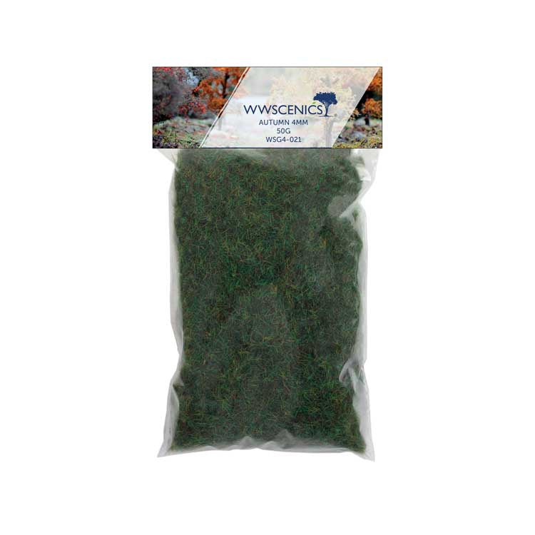 Static Grass 5/32"  4mm Fibers -- Autumn 1.8oz  50g