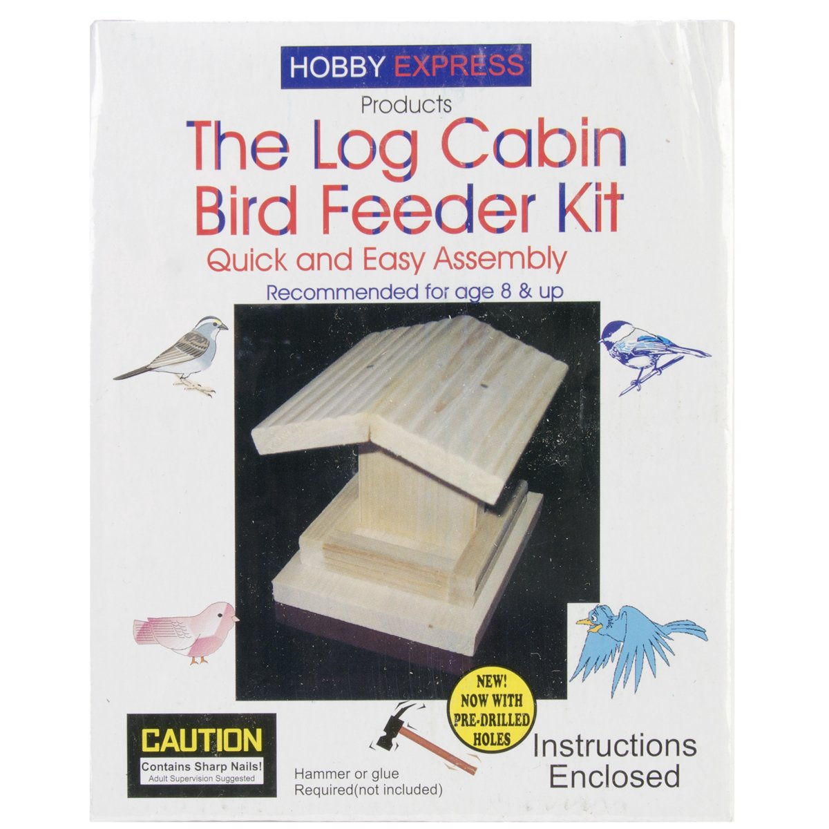Pine-Pro Log Cabin Bird Feeder Kit - PPR60009