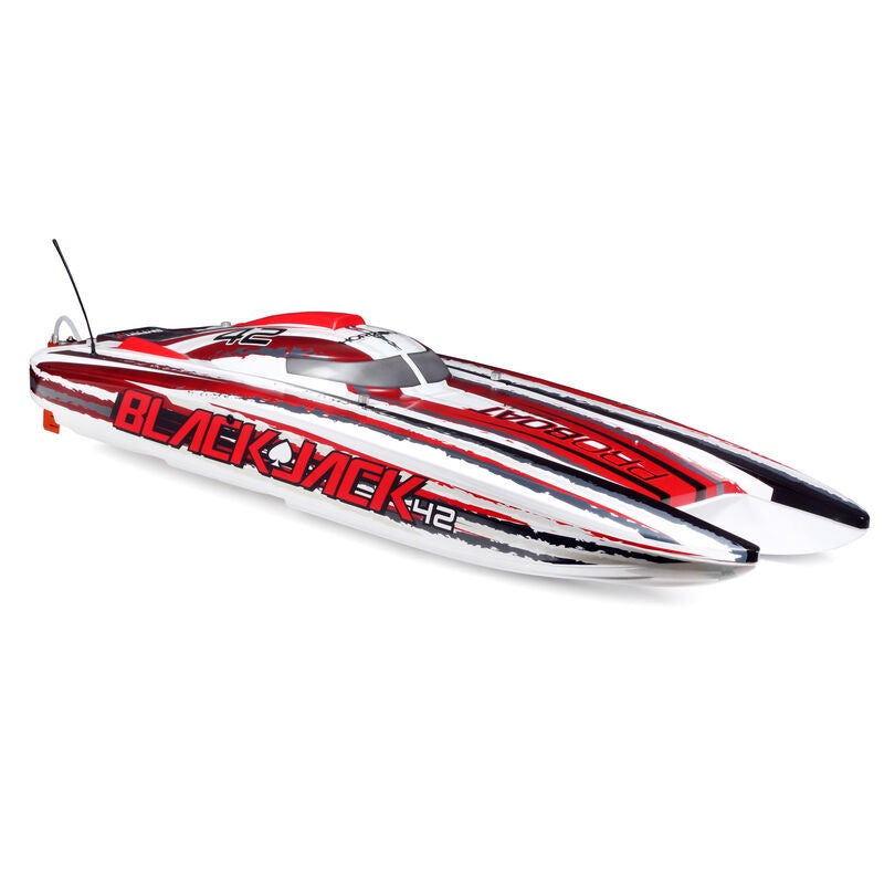 ProBoat Blackjack 42-inch Brushless 8S Cat,WHT/RED:RTR